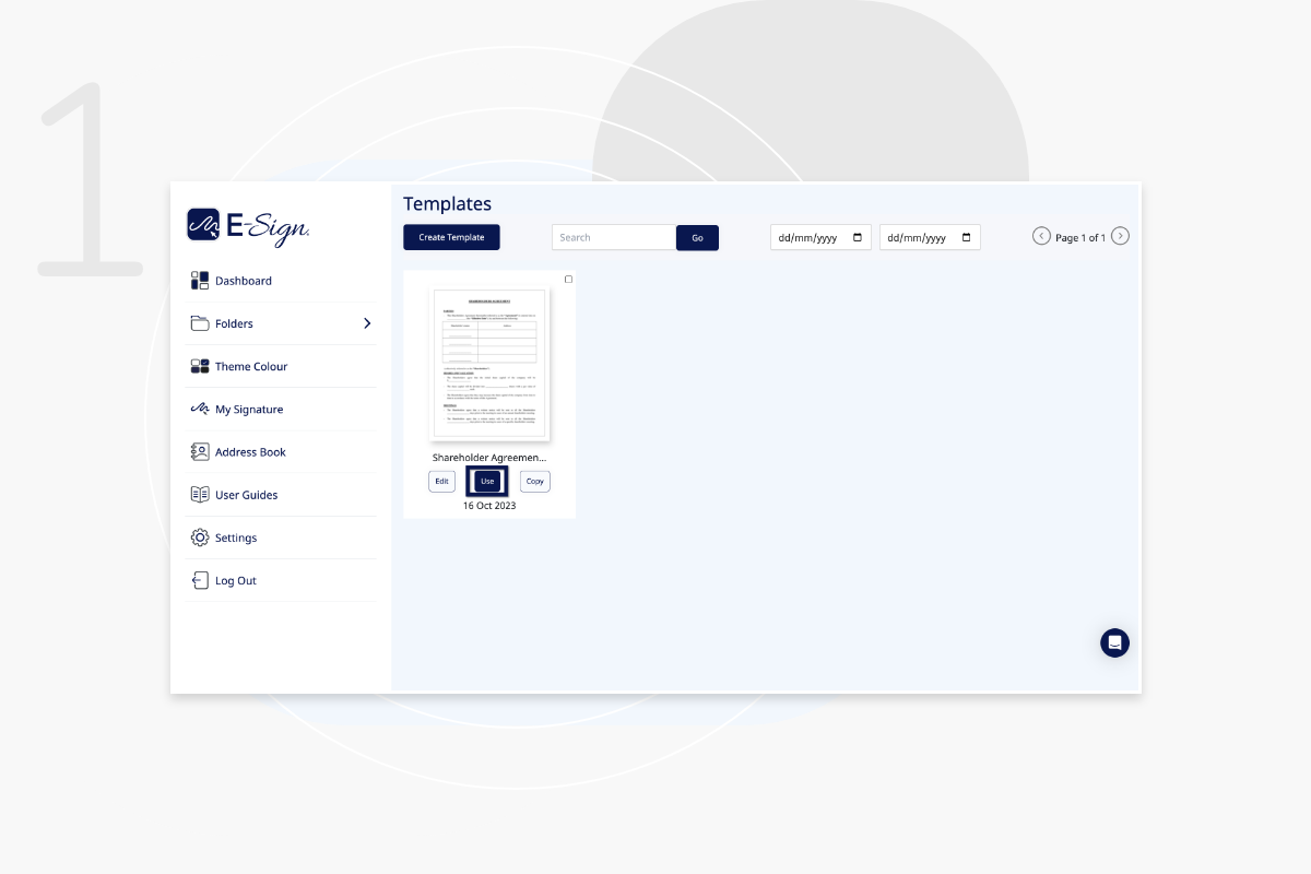 Creating and Saving Documents Templates with E-Sign