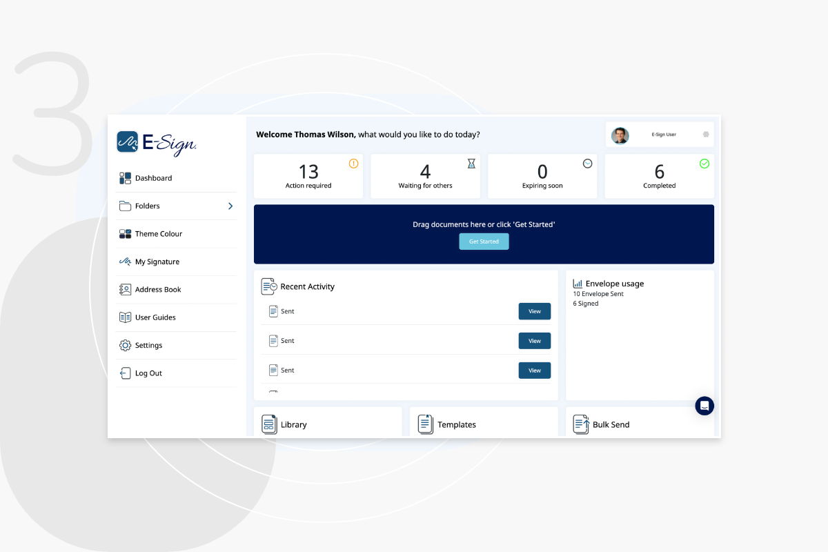 Step 3 Navigate eSign Dashboard