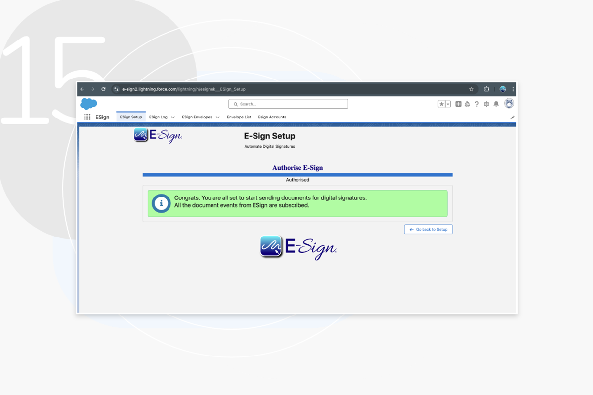 Install eSign Salesforce Step 15